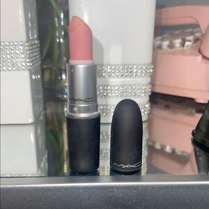 MAC Cosmetics shade Reverence. Pink lipstick discontinued.